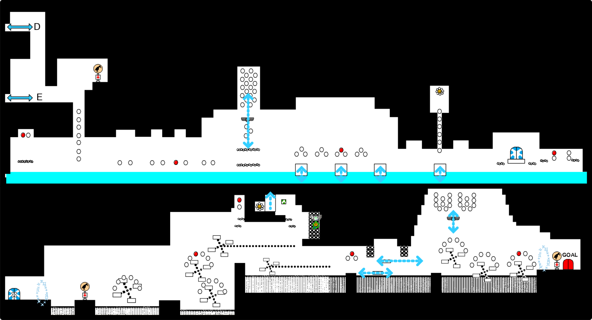 Yoshi's island DS MAP: World 3-8 Castle of Priscilla the Peckish- 地図付き ...